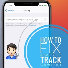 Allow Apps to Request to Track greyed out fix