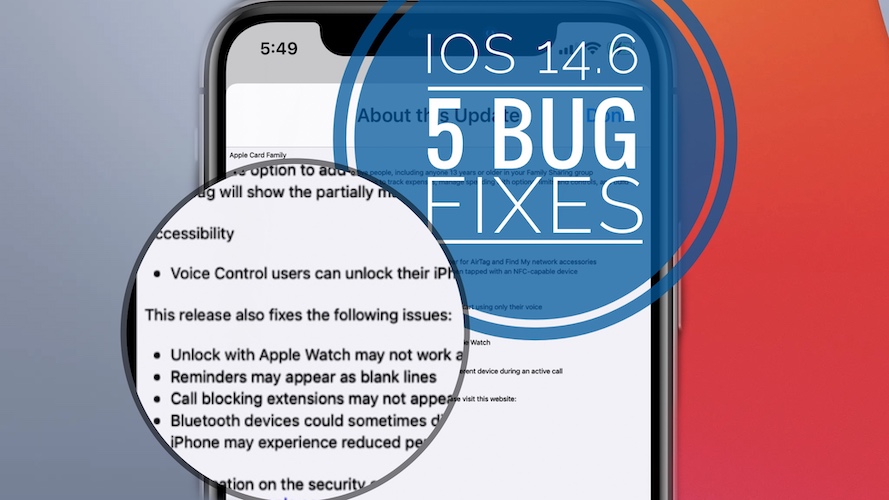 iOS 14.6 bug fixes
