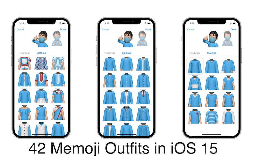 Memoji Outfits iOS 15