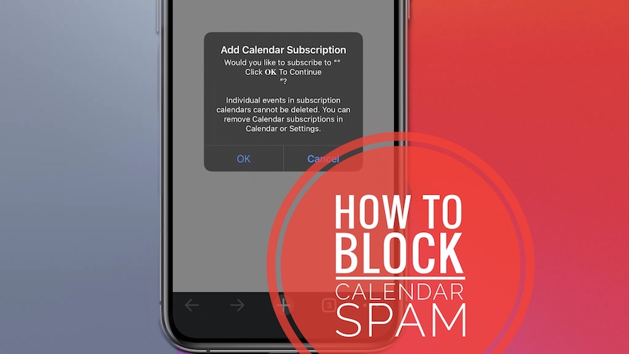 block Calendar Spam on iPhone