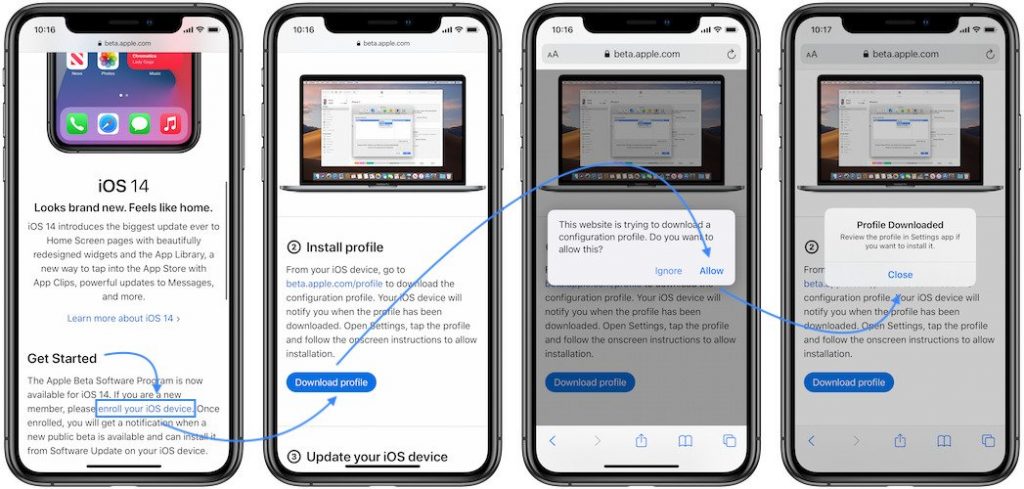 how to download ios 14 beta profile