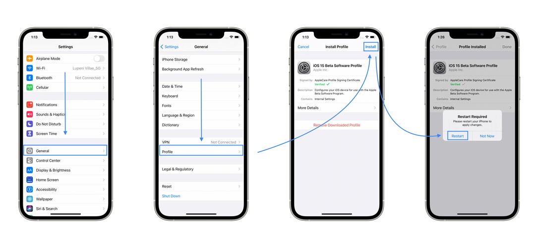 ios 15 beta profile