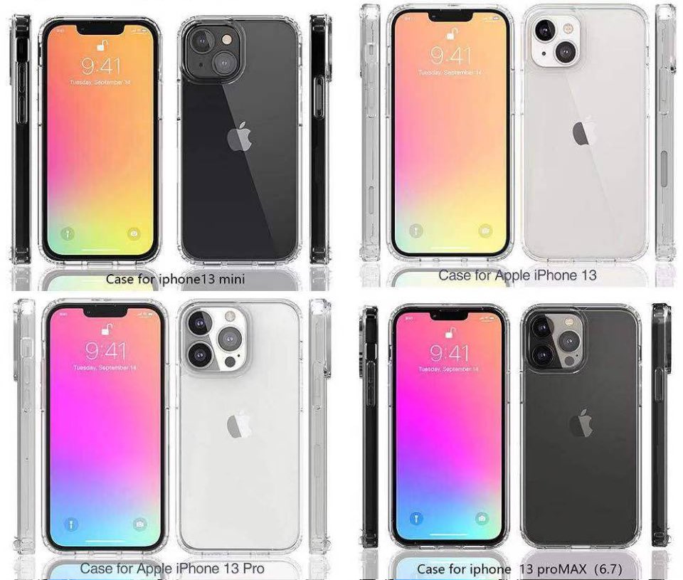 iPhone 13 Case Renders: Smaller Notch & New Camera Layout