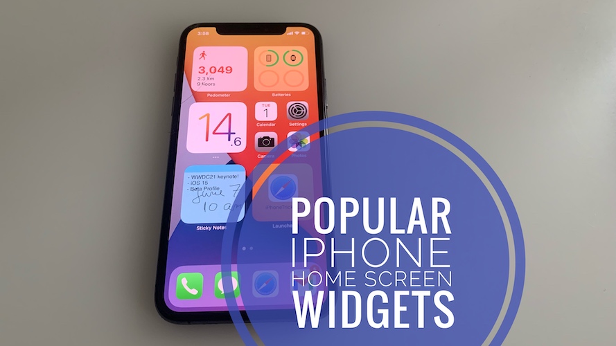 popular iPhone Home Screen widgets