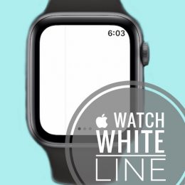 Apple Watch white line on screen