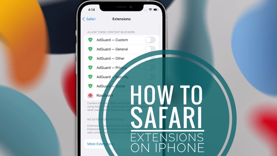 how to use Safari Extensions on iPhone