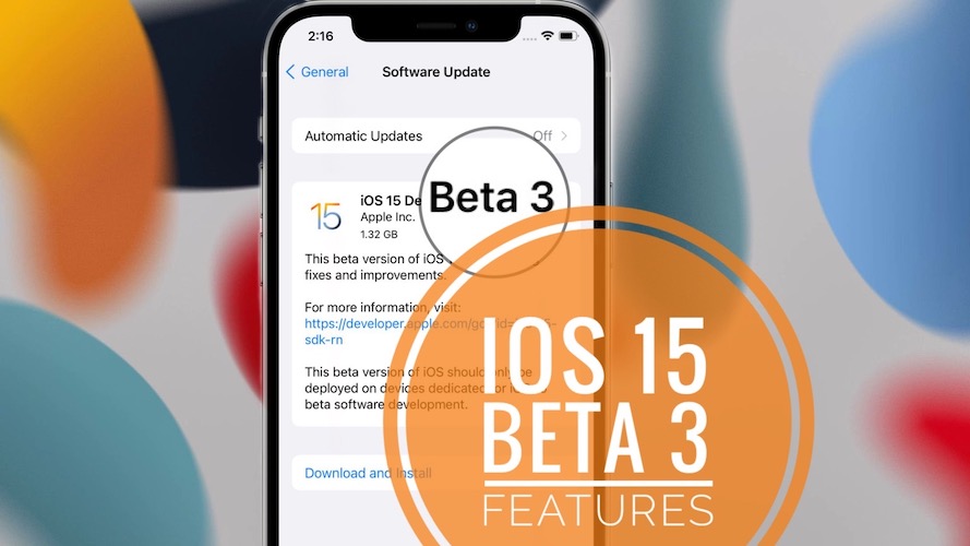 iOS 15 Beta 3 Update