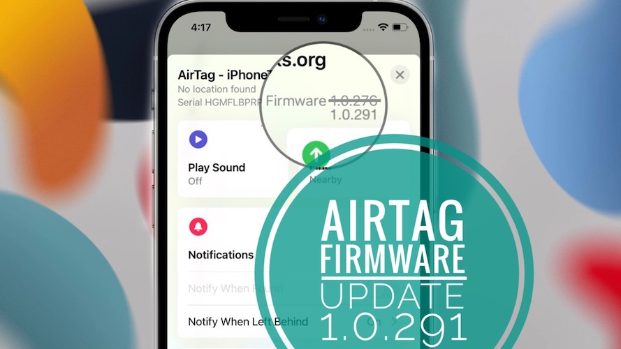 AirTag firmware 1.0.291