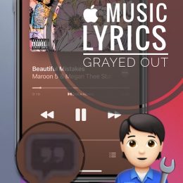 Apple Music lyrics grayed out