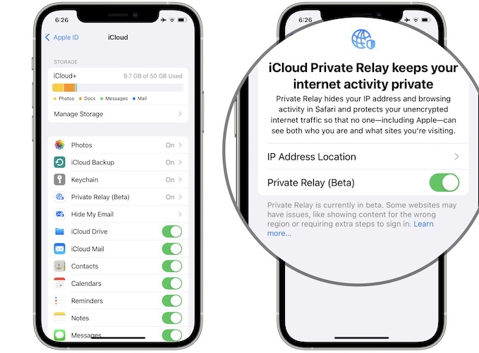 Private Relay labeled as Beta in iOS 15 Beta 7