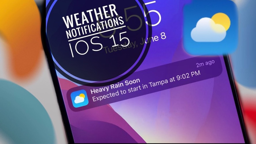 Rain Notification on iPhone Lock Screen
