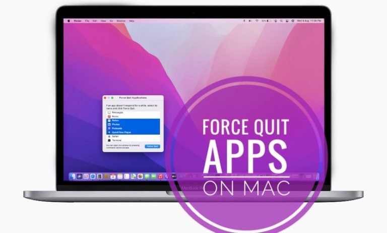 shortcut to force quit app on mac