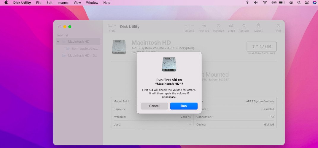 how to perform macOS disk first aid