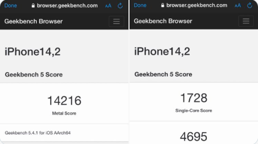 iPhone 13 Pro benchmark results