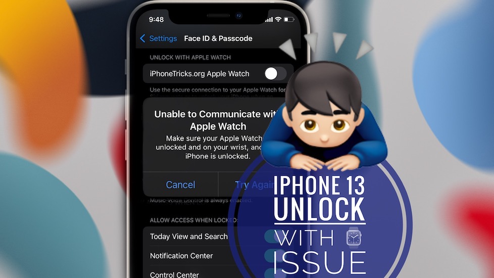 iPhone 13 Unable to communicate with Apple Watch