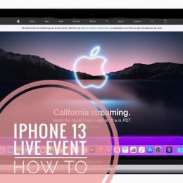 iPhone 13 live event on computer