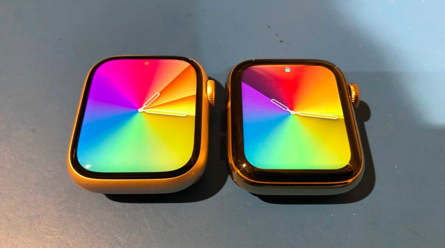 Apple Watch 7 vs 6 side by side
