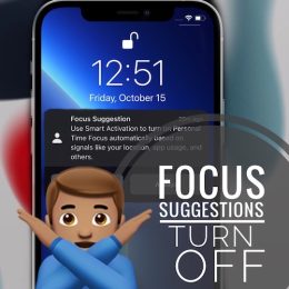 Focus Suggestion On iPhone Lock Screen