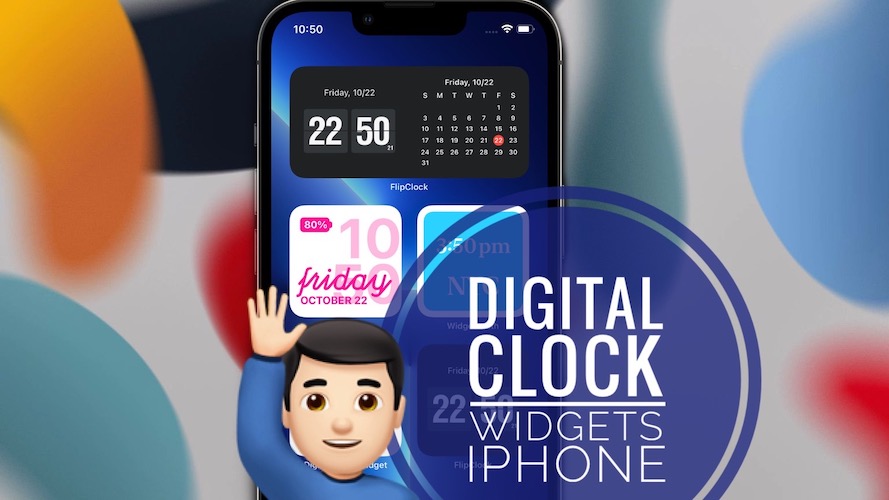 Digital clock widgets for iPhone