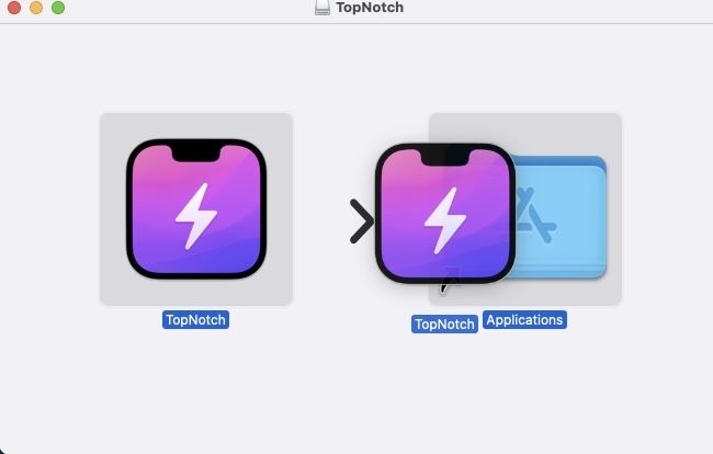 how to install topnotch app on Mac