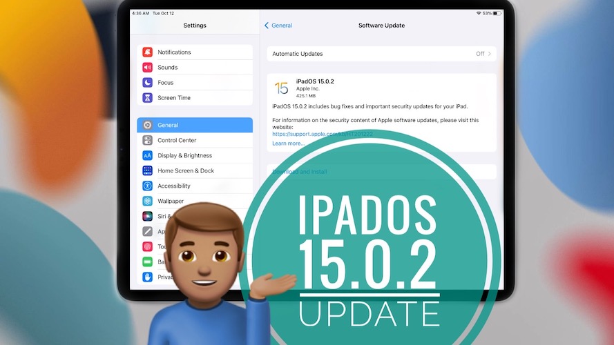iPadOS 15.0.2 update
