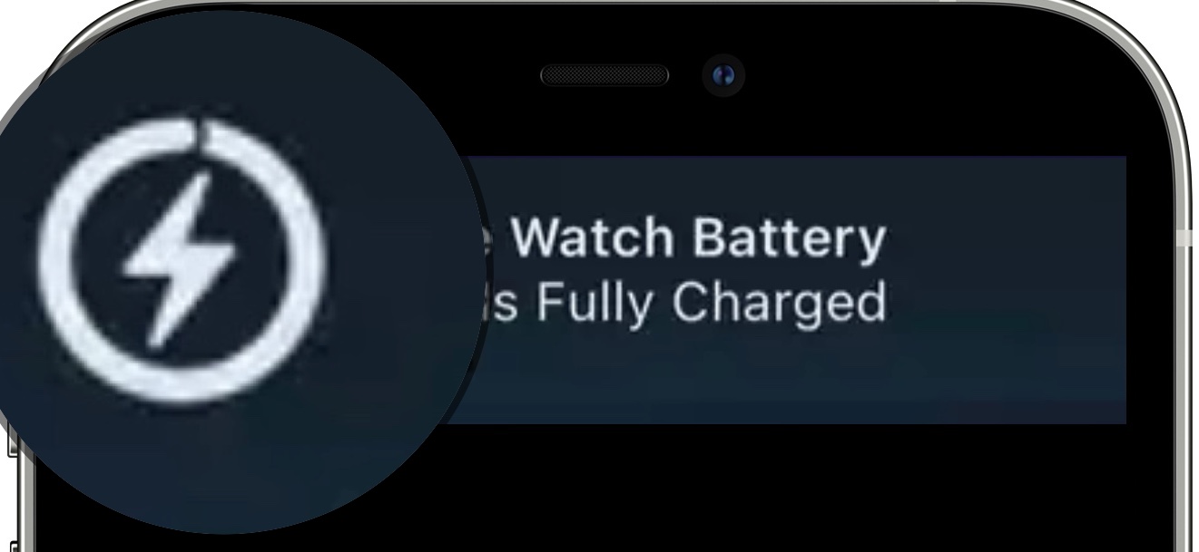new Apple Watch fully charged icon in notification