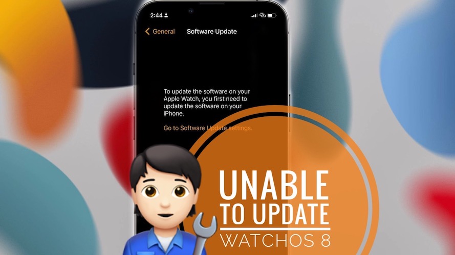 unable to update to watchOS 8