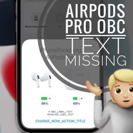 AirPods Pro Popup Text missing