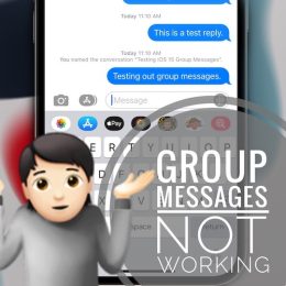 Group messages not working on iPhone