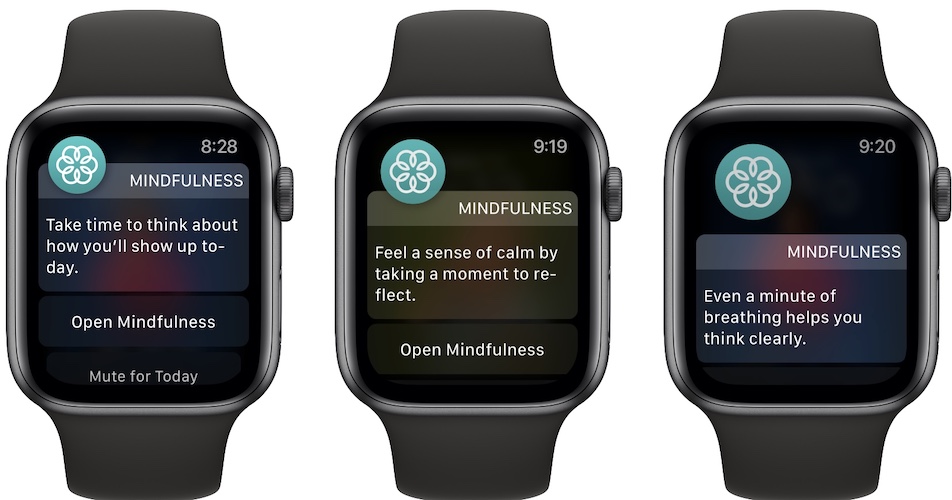 Mindfulness reminders on Apple Watch