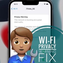 WiFi Privacy Warning issue