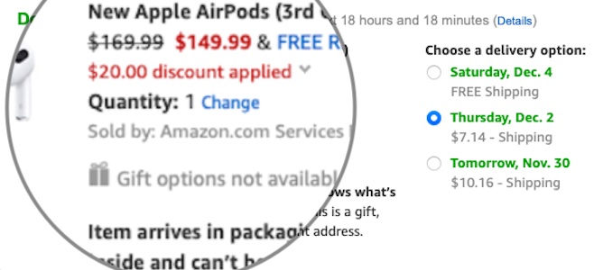 cyber monday airpods 3 sale on amazon