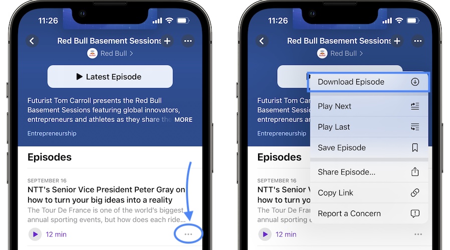 how to download Podcasts on iPhone