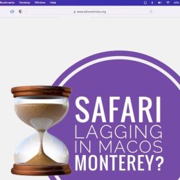 Safari lagging in macOS Monterey 12.1