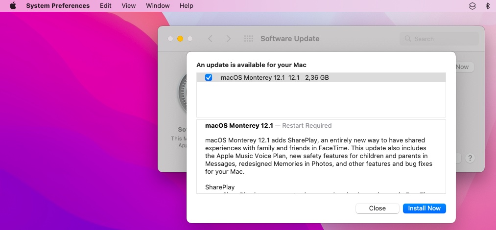 macos Monterey 12.1 features