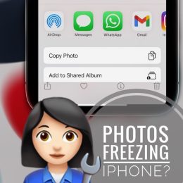 Photos app freezing on iPhone