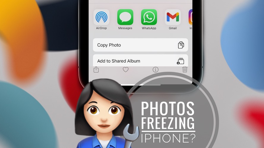 Photos app freezing on iPhone