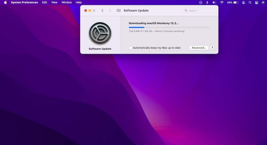 macOS Monterey 12.2 download