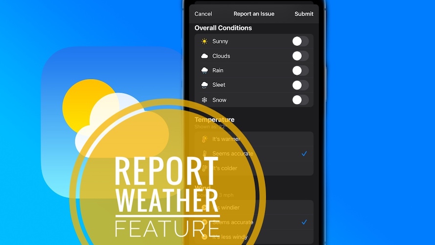 report weather on iPhone