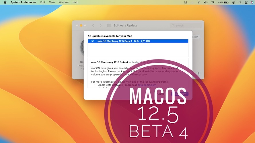 macOS 12.5 Beta 4