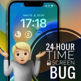 24 hour time Lock Screen bug