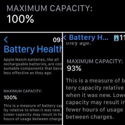 apple watch battery health 100