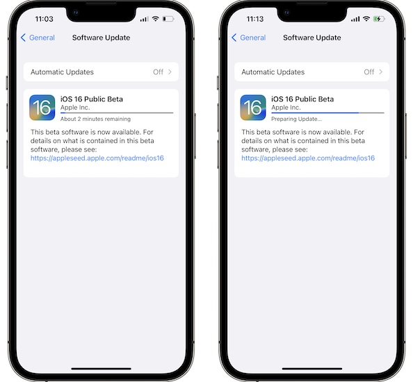 iOS 16 Public Beta download