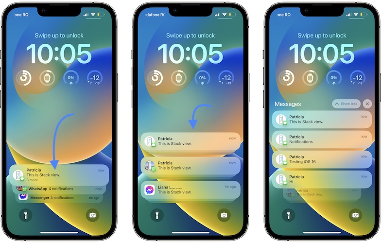 iOS 16 notifications expanded view