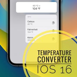 temperature converter ios 16