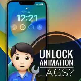 iPhone unlock animation lag