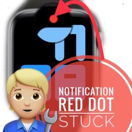 red notification dot stuck on apple watch