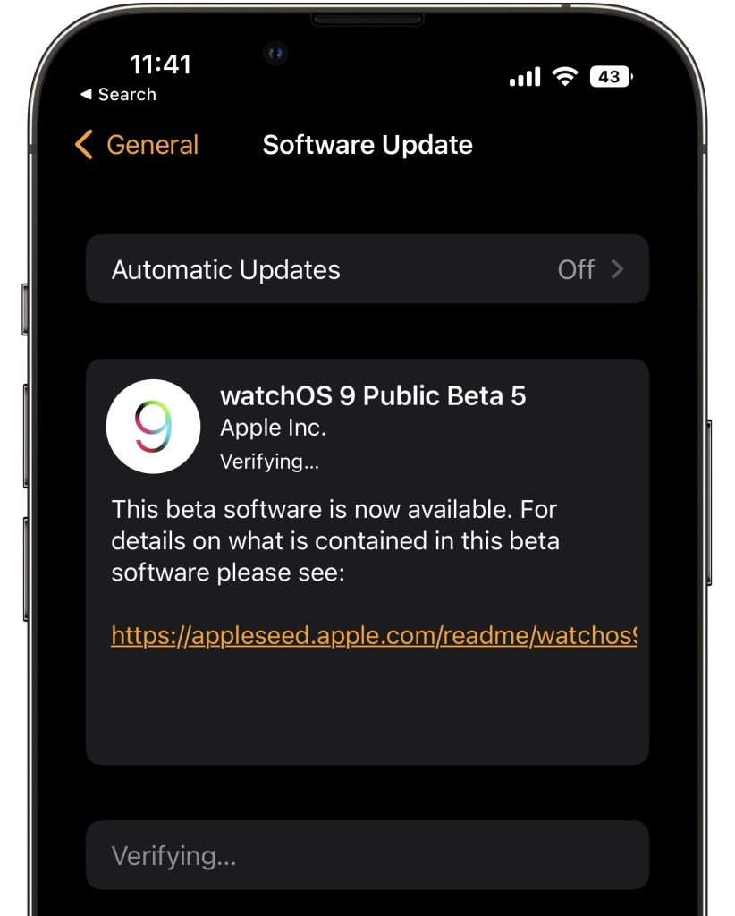 watchos 9 public beta 5 update