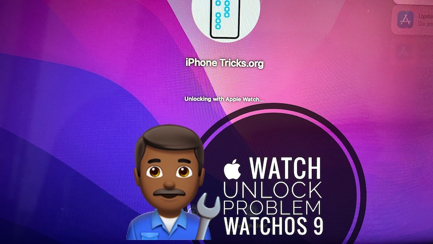 Apple Watch unlock Mac watchos 9 issue
