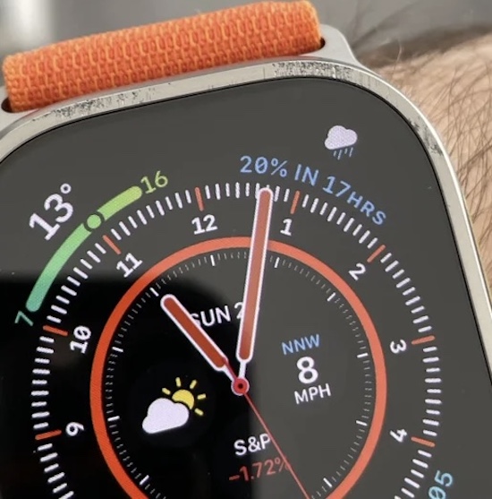apple watch ultra metal frame scratched